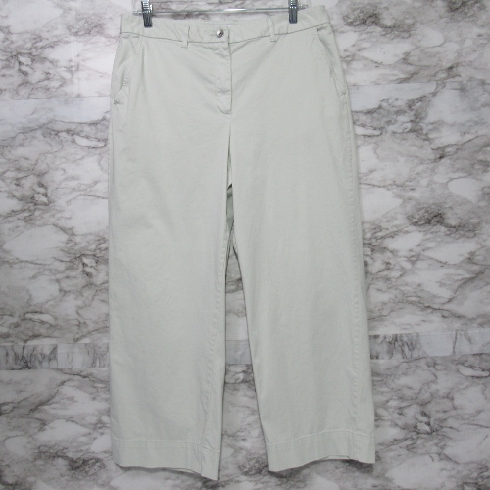 Elizabeth and James Beige Chino Straight Leg Cropped Pants Neutral Size 12